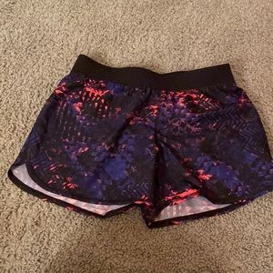Purple and Pink Pattern Athletic Shorts